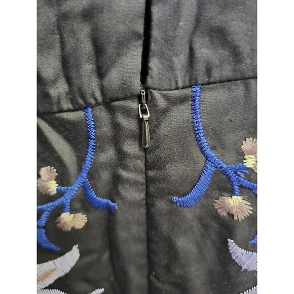 Free People Gypsy Rose Jumpsuit Floral Embroidered Black Size 4 Wide Leg NWT$350 - Picture 15 of 16